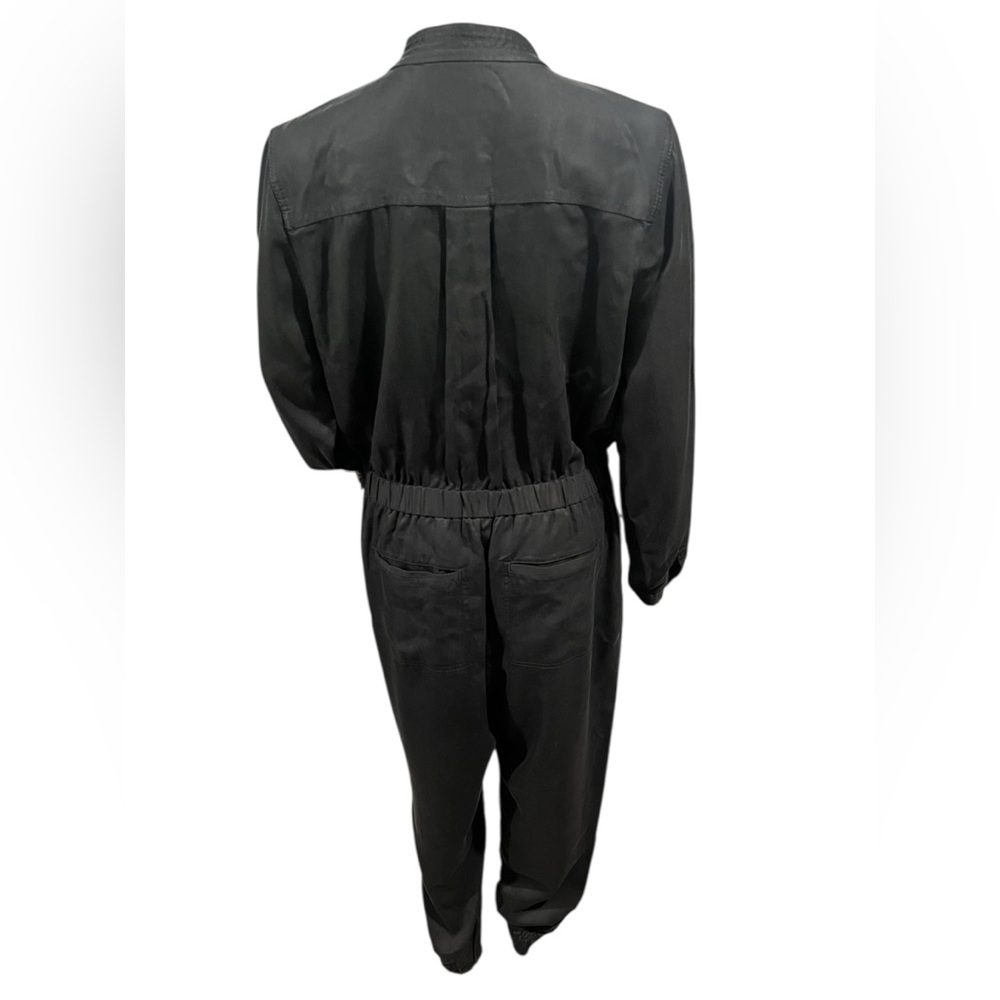 Banana Republic Womens Jumpsuit Tencel Flightless Utility Black Button Size 12 - Picture 5 of 16